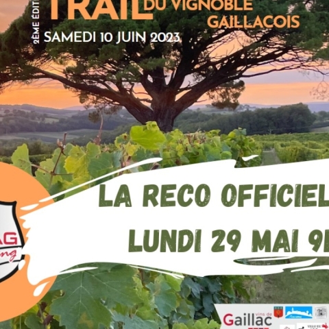 Reco officielle du parcours du Trail du Vignoble Gaillacois 2023