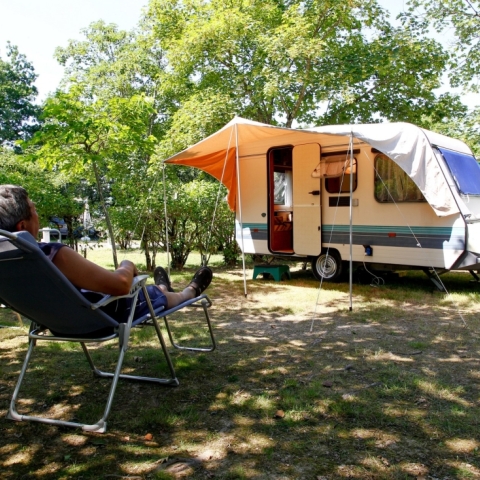 Camping O Bleu Pastel caravane