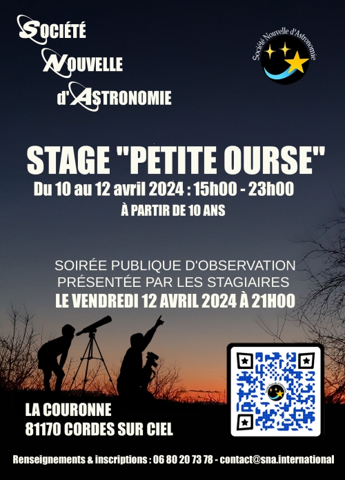 Stage d'astronomie "Petite Ourse"